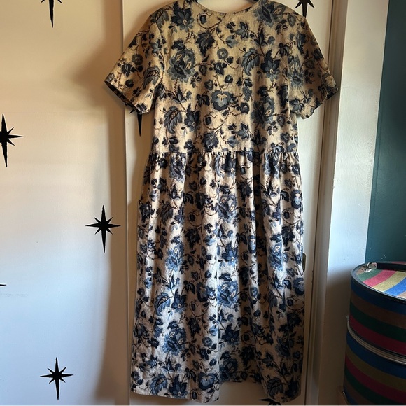 Willowbend Cream Dress with Navy Floral Print - Picture 8 of 9